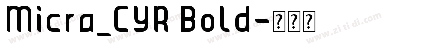 Micra_CYR Bold字体转换